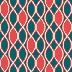 Seamless pattern with Geometric motifs in 3 colors
