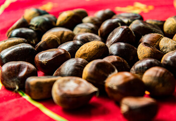 Castañas de Temporada de Otoño