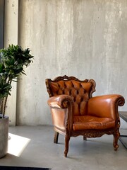 classic armchair in the room