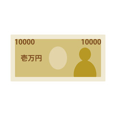 一万円札　イラスト　素材