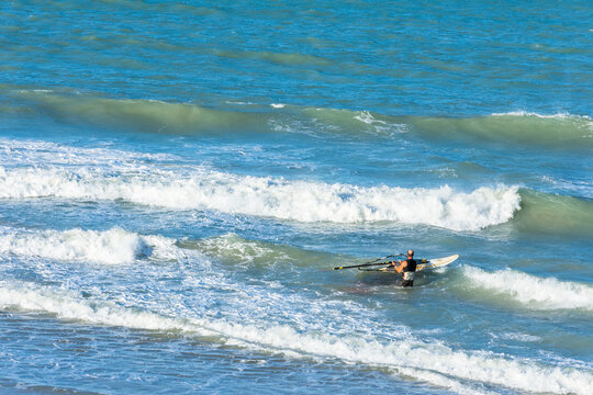 Pratica de esporte n&aacute;utico Windsurf