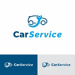 Car service logo template. Service garage logo. Car repair sign. Car maintenance icon.