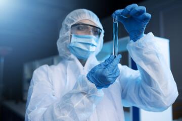 Medical science laboratory. Concept of bacteria research against covid-19 coronavirus