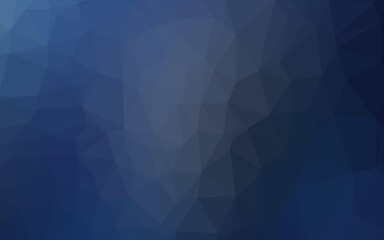 Obraz premium Dark BLUE vector shining triangular pattern. A sample with polygonal shapes. New texture for your design.