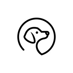 Simple dog logo design vector