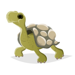 funny cartoon turtle vector illustration