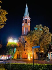 church in the night