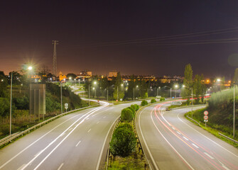 Fototapeta na wymiar Highway at night 