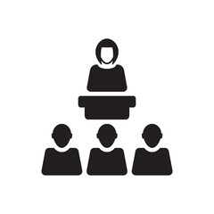 business conference lecture icon - Audience presentation icon