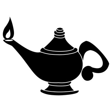 teapot, silhouette nursing symbol isolated on white