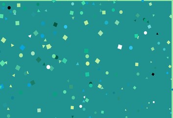 Light Green, Yellow vector cover in polygonal style with circles.