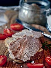 Home made sausage in a jar