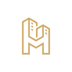 modern building logo design vector