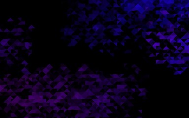 Dark Purple vector template with crystals, triangles. Decorative design in abstract style with triangles. Pattern for commercials.