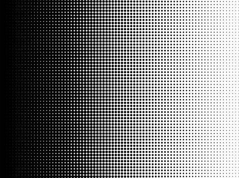A black and white halftone dots vector texture. Ideal for use as a background image. The vector file contains a background fill layer and a texture layer to enable rapid color scheme changes.