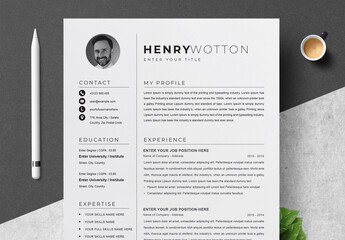 Creative Resume Layouts Layout with Photo