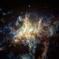 Galaxy cluster. Elements of this image furnished by NASA
