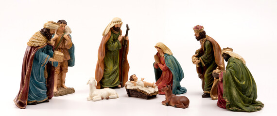 Adorno navide&ntilde;o sobre un fondo blanco