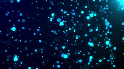 3d rendering of abstract backdrop with blink particles. Computer generated glare rain with glitter.