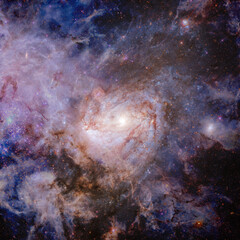 Naklejka na ściany i meble Science fiction space wallpaper. Elements of this image furnished by NASA