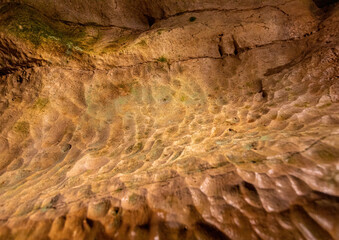 Interior photos of a stalactite cave in Franconian Switzerland in southern Germany