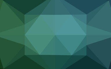 Dark Green vector abstract mosaic pattern. Creative geometric illustration in Origami style with gradient. The template can be used as a background for cell phones.