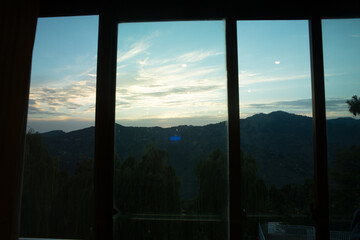 sunset in the mountains