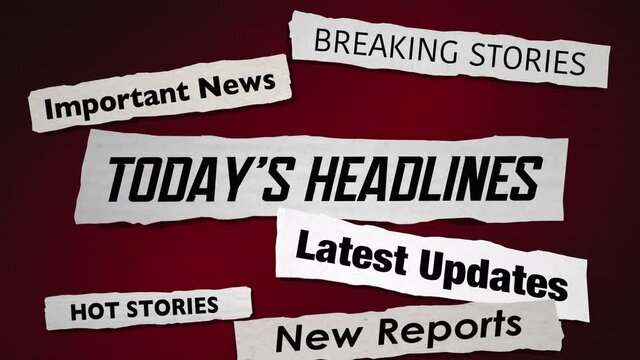 Todays Headlines Stories Hot News Breaking Updates 3d Animation
