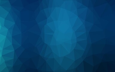 Dark BLUE vector triangle mosaic texture. A completely new color illustration in a vague style. Triangular pattern for your business design.