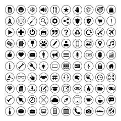 Web icon set. Contact us icon set. Business, ecommerce, finance, accounting.