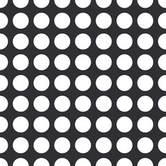 Polka dot seamless pattern. Dot seamless background. Grid system dots. Grid polka dot. Black grid. Mosaic grid. Wrapping paper. Vector illustration. Transparent background.