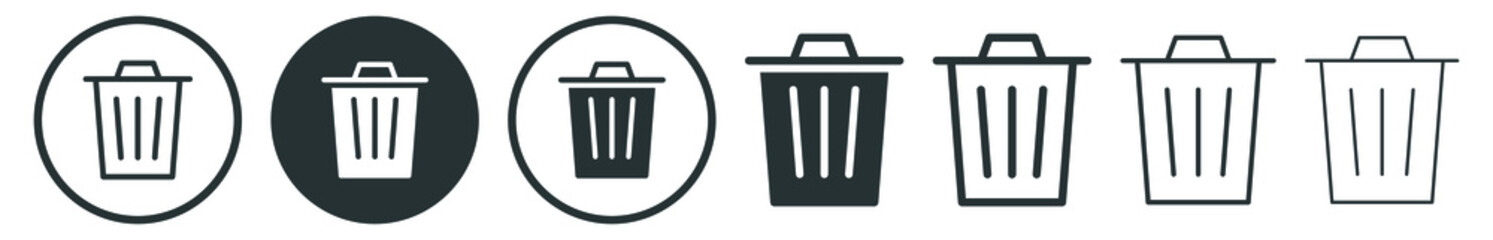 Bin icon, trash can, garbage can, rubbish, bin icon for apps and websites

