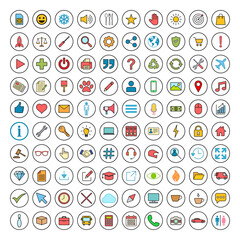 Web icon set. Contact us icon set. Business, ecommerce, finance, accounting.
