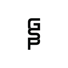 gsp letter original monogram logo design