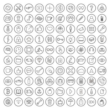 Web icon set. Contact us icon set. Business, ecommerce, finance, accounting.