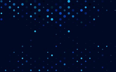 Light BLUE vector backdrop with dots. Beautiful colored illustration with blurred circles in nature style. Pattern for beautiful websites.