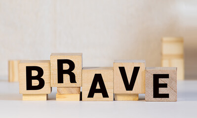 text of BRAVE on cubes