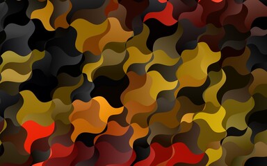 Light Orange vector template with bubble shapes. Shining illustration, which consist of blurred lines, circles. Pattern for your business design.