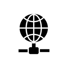 Internet Connection Solid Icon Style Illustration. 