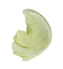 Leaf of fresh ripe cabbage isolated on white