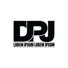 DPJ letter monogram logo design vector