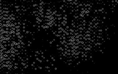 Dark Silver, Gray vector pattern with spheres. Blurred bubbles on abstract background with colorful gradient. Pattern for ads, booklets.