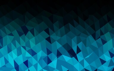 Obraz premium Light BLUE vector triangle mosaic cover. Creative illustration in halftone style with gradient. Polygonal design for your web site.