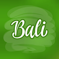 Isolated vector illustration of Lettering logo Bali