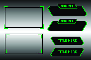 Twitch Stream Overlay Panels And Facecam Template Design to your Stream Setup Light Green