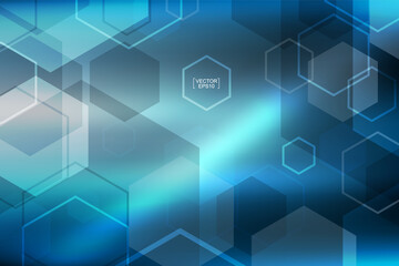 Abstract blue technology background. Vector.