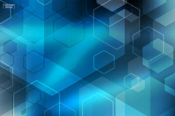 Fototapeta premium Abstract blue technology background. Vector.