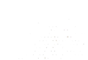 Light Yellow, Orange vector pattern with spheres, squares.