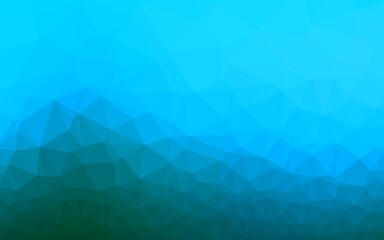 Light BLUE vector abstract mosaic pattern. Geometric illustration in Origami style with gradient. Completely new template for your business design.