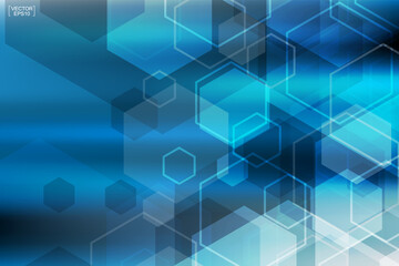 Abstract blue technology background. Vector.